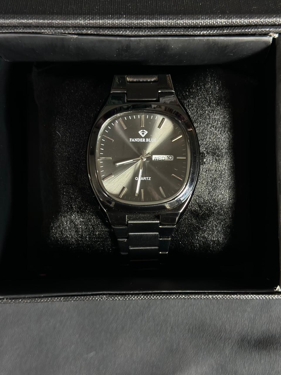 Fander Blue Watch | Black Dial