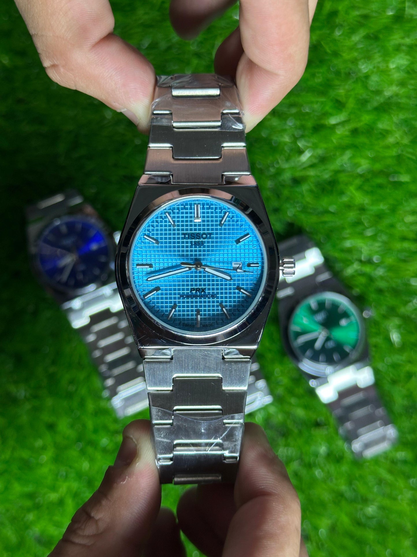Tissot Prx 1853| Turquoise Waffle Dial