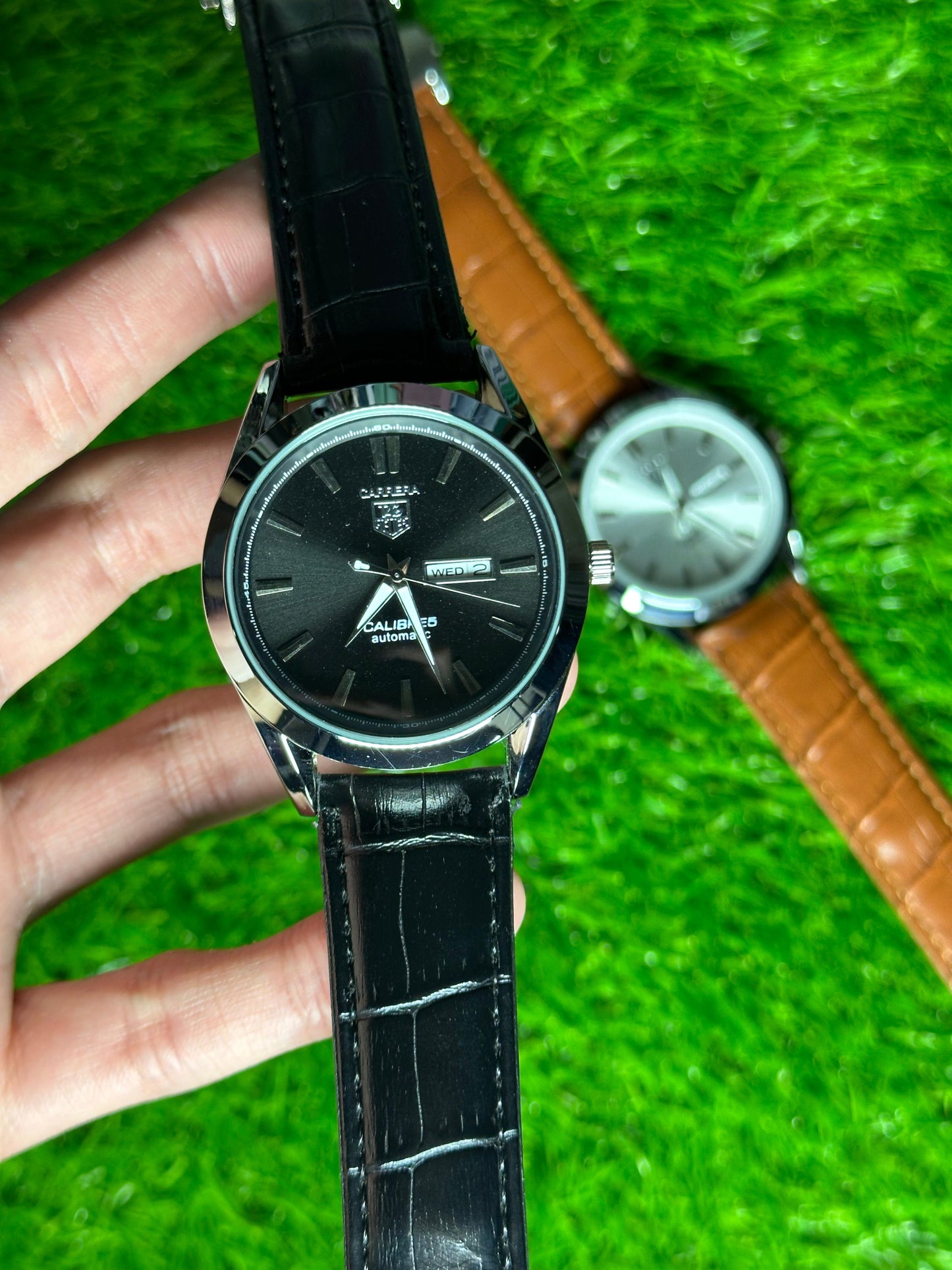 Tag Heuer Calibre 5 |Black Leather Strap Watch