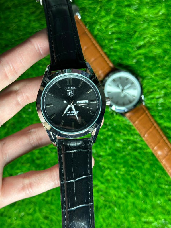 Tag Heuer Calibre 5 |Black Leather Strap Watch