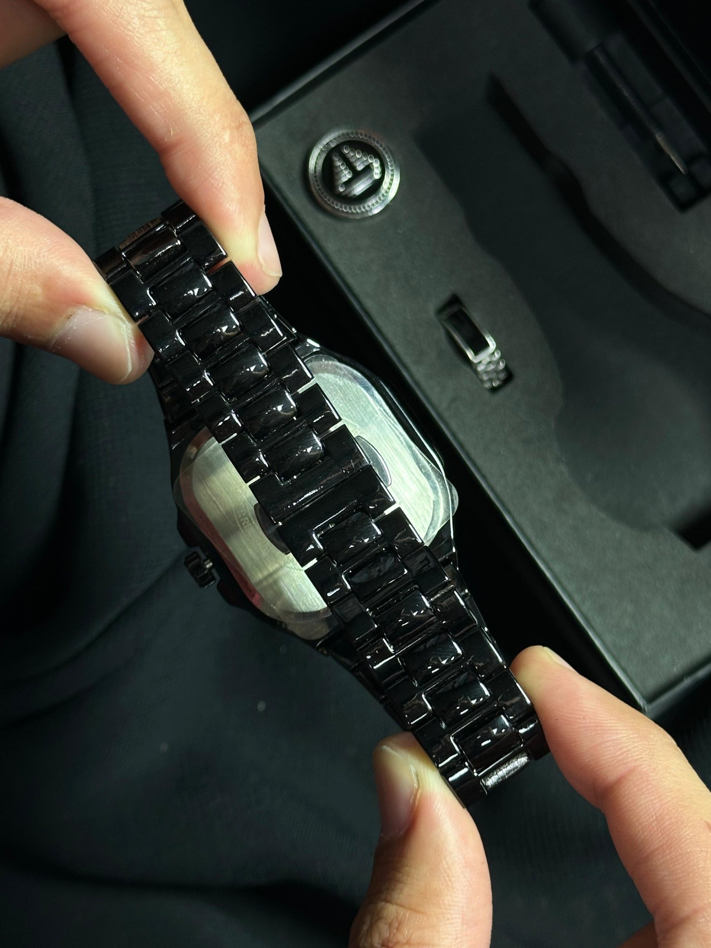 TOMI Midnight Steel – Luxury Black Chronograph Watch Set