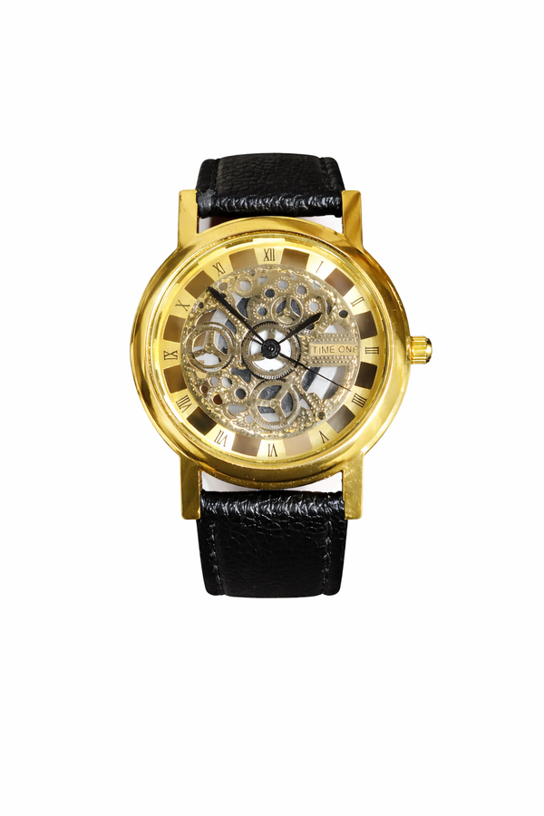 Gold Skeleton Watch